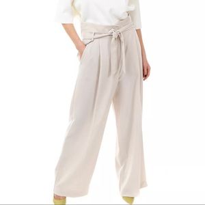 Weekend MaxMara Crepe Pleated Wide-Leg Pants M/44